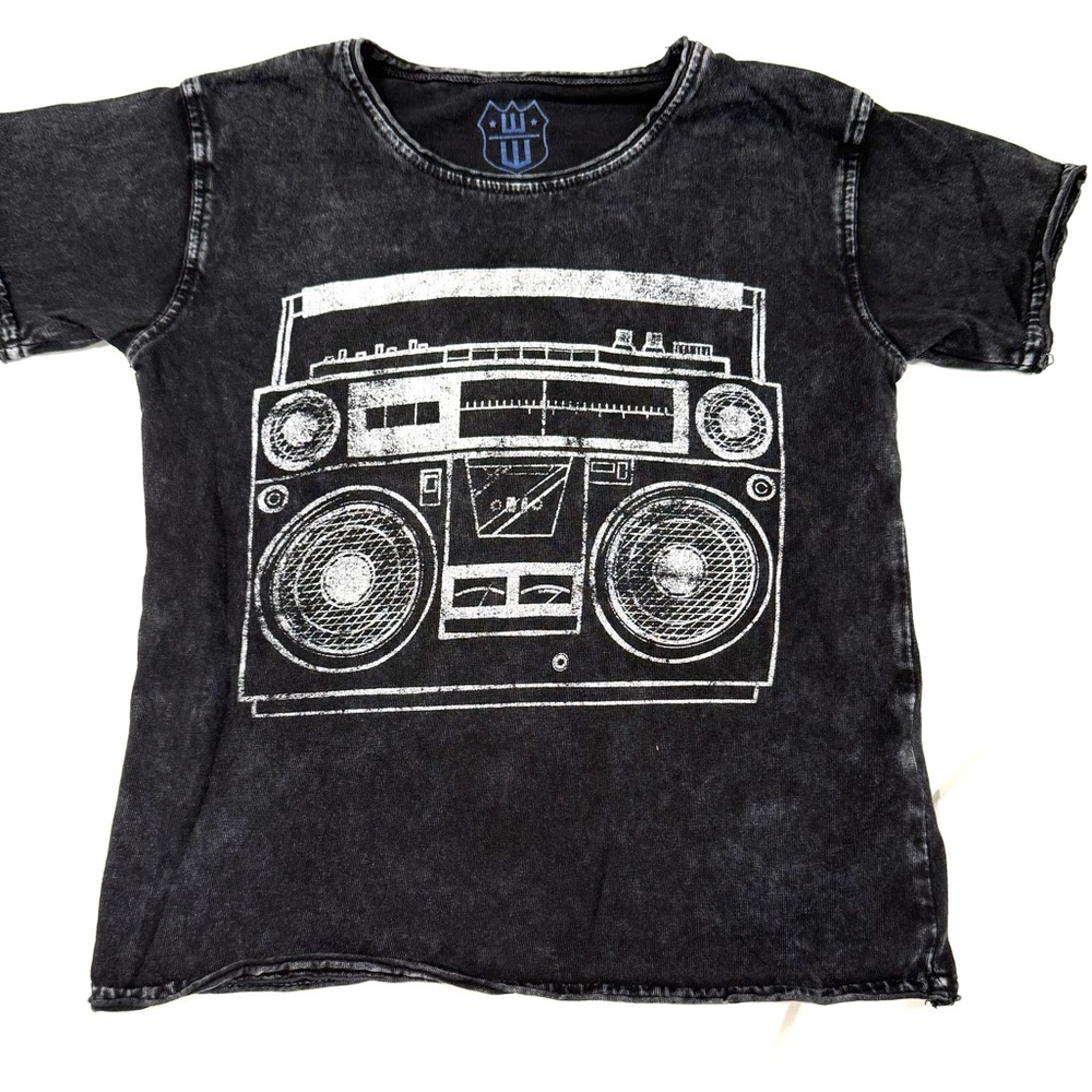 Wes And Willy 2T Kids Vintage Black Boombox T-Shirt